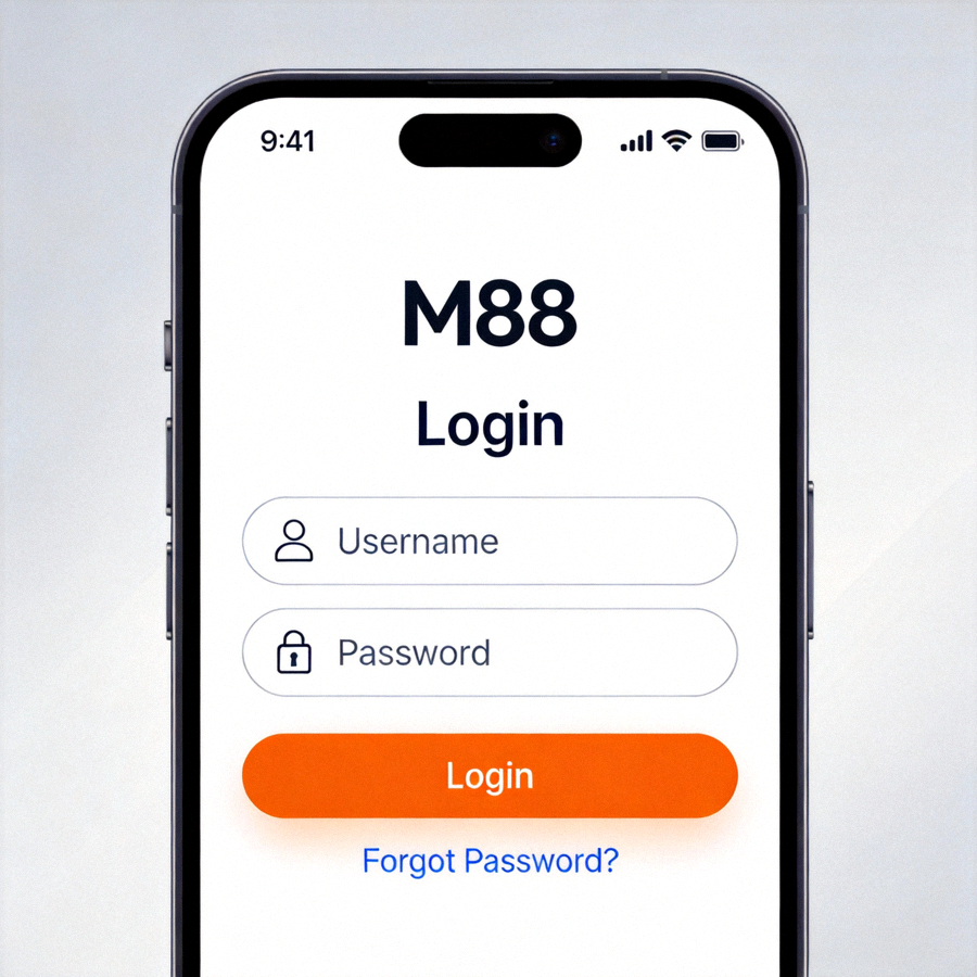 Tampilan versi mobile M88 untuk login hari ini di smartphone