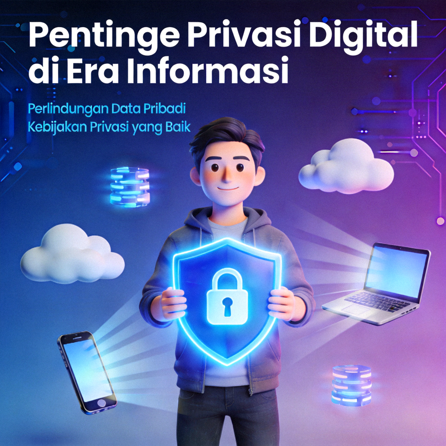 Ilustrasi tentang pentingnya privasi digital di era informasi